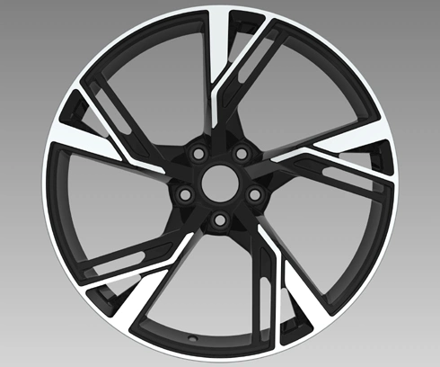 Custom Design Black Staggered Spokes Monoblock 1 Piece Luxury Forged Wheels for Passenger Car Aluminum Alloy Rims